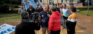 Fleteros denuncian despidos y bloquean planta de Cargill ,protestan en Arribeños por 29 despidos y falta de respuestas.
